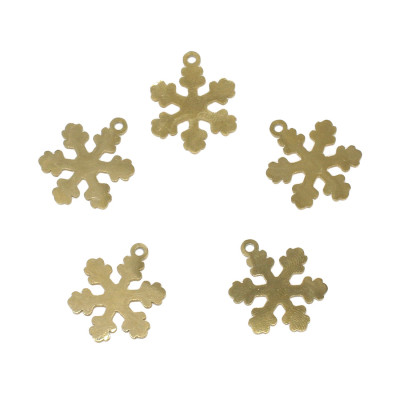 Pendant snowflake of two color combinations of surgical steel