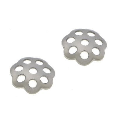 Beaded cut flower 6mm surgical steel