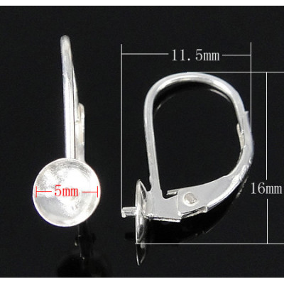 Mechanical earrings with bowl AG 925