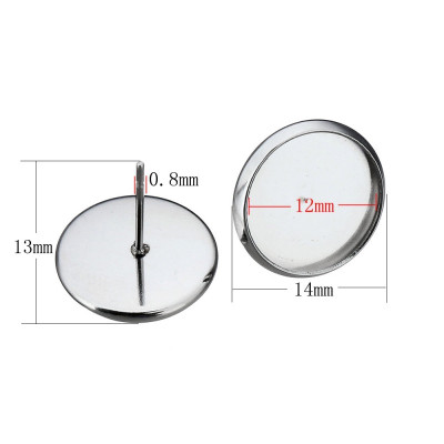 Surgical steel 12mm round bed