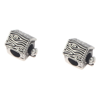 Korálek budka s ptáčkem z chirurgické oceli