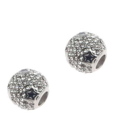 E-star bead and Crystal surgical steel chatons