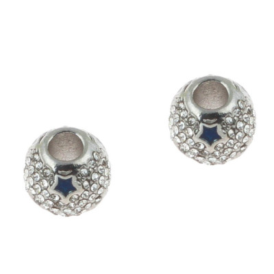 E-star bead and Crystal surgical steel chatons