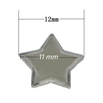 Smooth, five-pointed star bed made of surgical steel