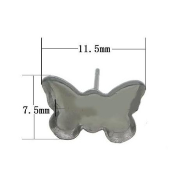 Puseta lůžko motýlek 11,5 x 7,5mm chirurgická ocel