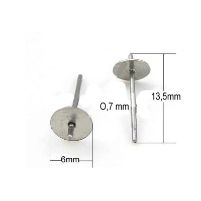 Puseta s ploškou 6mm a bodcem chirurgická ocel