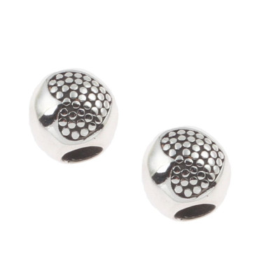 Bead with large drawstring decorated with heart of surgical steel