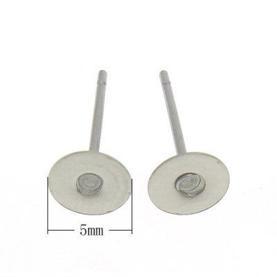 Surgical steel suction cup with 5mm flat size