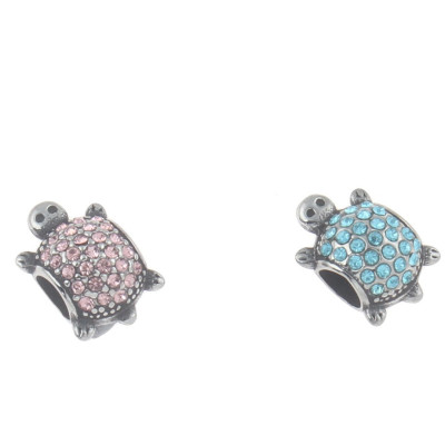Bead turtle in three color combinations surgical steel