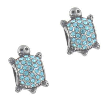 Bead turtle in three color combinations surgical steel