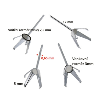puseta čtyřramenná s miskou 3mm