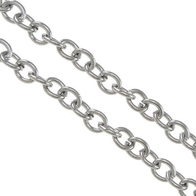 Oval chain 6,70 x 5 x 1,3mm stainless steel 304
