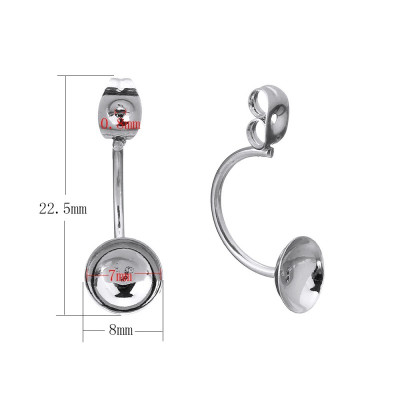 Double suction cup with surgical steel bowl
