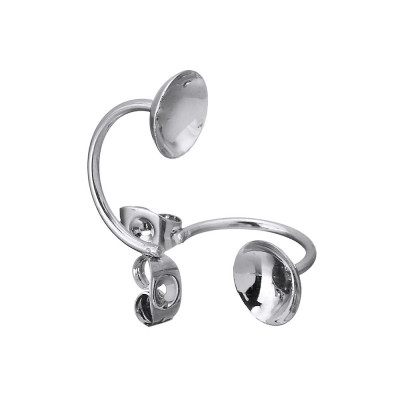 Double suction cup with surgical steel bowl