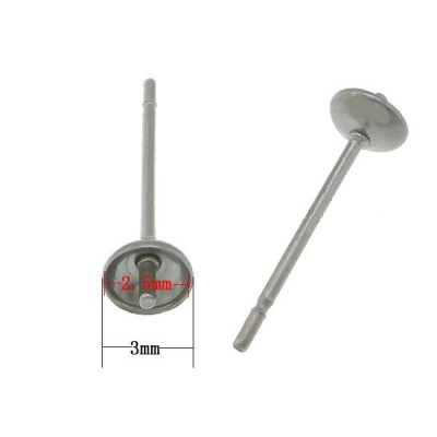 Surgical steel bowl with 3mm bowl and shaft