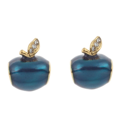 Bead apple smaller gold galvanized surgical steel