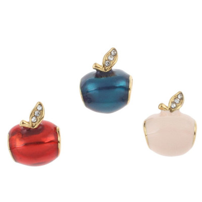 Bead apple smaller gold galvanized surgical steel