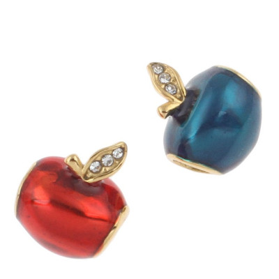 Bead apple smaller gold galvanized surgical steel