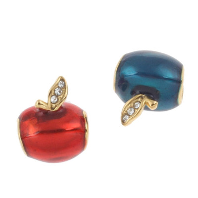 Bead apple smaller gold galvanized surgical steel