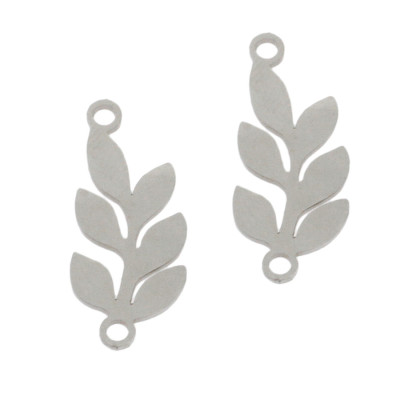 Connector laurel leaf of surgical steel