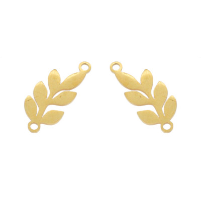 Connector laurel leaf of surgical steel
