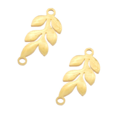 Connector laurel leaf of surgical steel