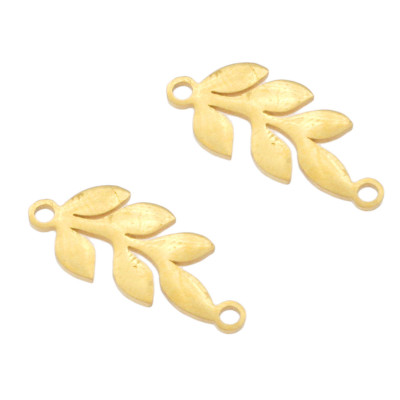 Connector laurel leaf of surgical steel