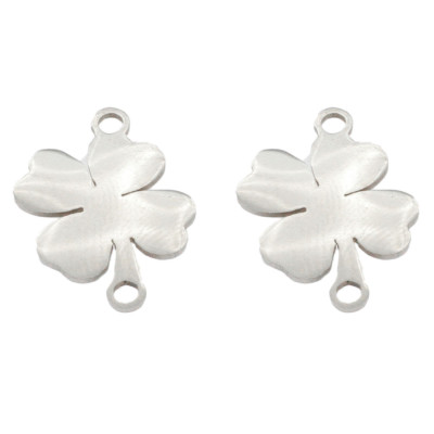 Surgical steel four-leaf clover connector