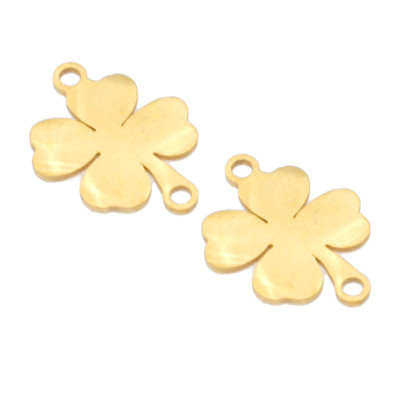 Surgical steel four-leaf clover connector