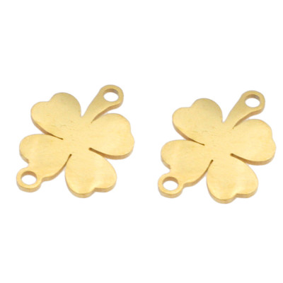 Surgical steel four-leaf clover connector