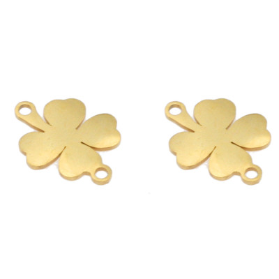 Surgical steel four-leaf clover connector