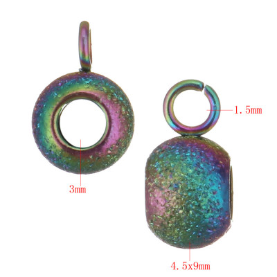 Korálek s očkem 6mm z chirurgické oceli barevná galvanizace diamantová úprava