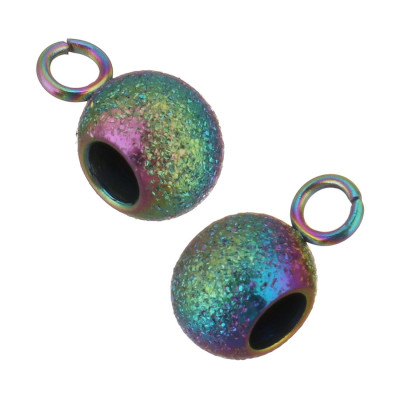 Korálek s očkem 6mm z chirurgické oceli barevná galvanizace diamantová úprava