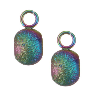 Korálek s očkem 6mm z chirurgické oceli barevná galvanizace diamantová úprava