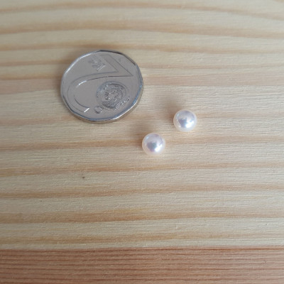 Natural freshwater pearl white 5,5-6mm drilled