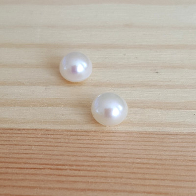 Natural freshwater white pearl 6,5-7mm drilled