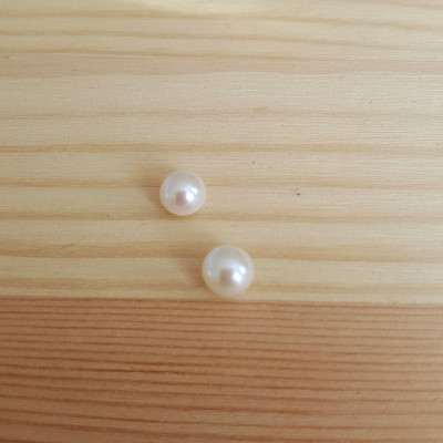 Natural freshwater white pearl 6,5-7mm drilled