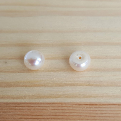 Perla sladkovodní přírodní bílá 7,5-8mm polovrtaná