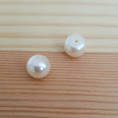 Perla sladkovodní přírodní bílá 8-8,5mm polovrtaná