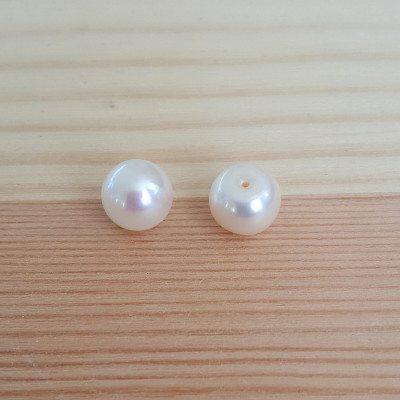 Natural freshwater pearl white 8,5-9mm drilled