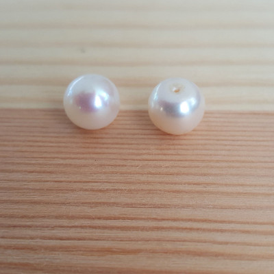 Perla sladkovodní přírodní bílá 8,5-9mm polovrtaná