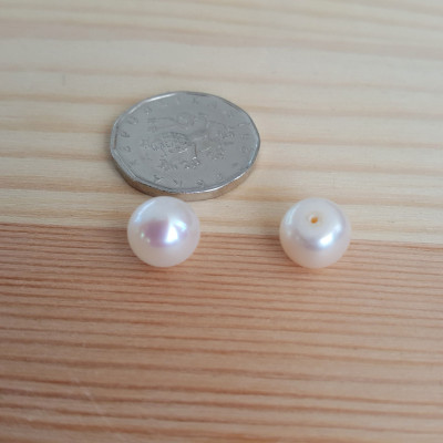 Natural freshwater pearl white 8,5-9mm drilled