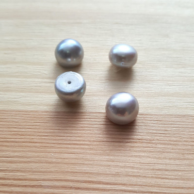 Perla sladkovodní polovrtaná šedomodrá 9 - 9,5mm