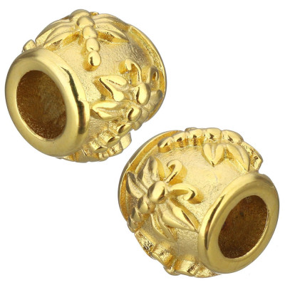 Dragonfly bead in two color variants of surgical steel