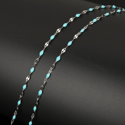 Řetízkovina oválná s barevnými korálky