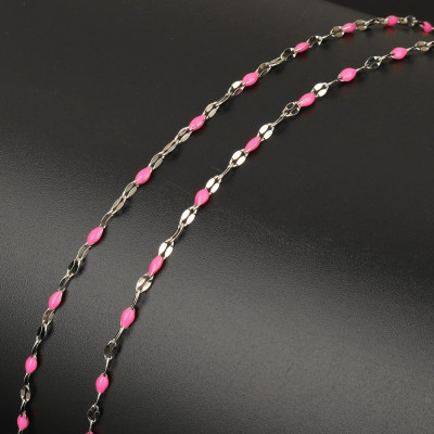 Řetízkovina oválná s barevnými korálky