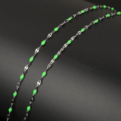 Řetízkovina oválná s barevnými korálky