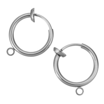 Stainless steel ring earrings surgical steel