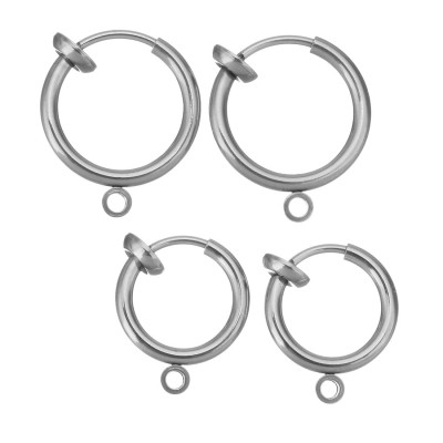Stainless steel ring earrings surgical steel