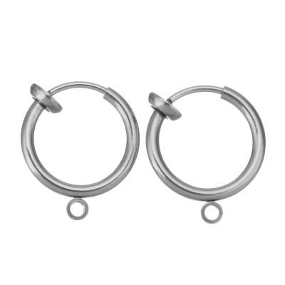 Stainless steel ring earrings surgical steel